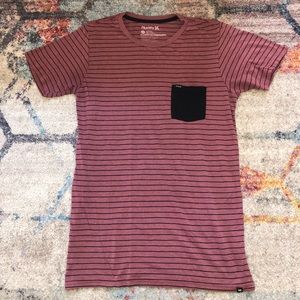 Hurley striped shirt with frocket